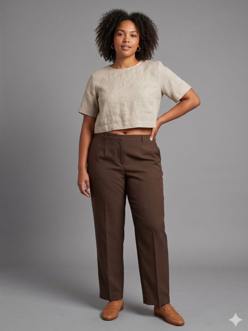 White Stag Brown Straight Leg Dress Pants Size 12 Lagenlook Preppy - Picture 1 of 13